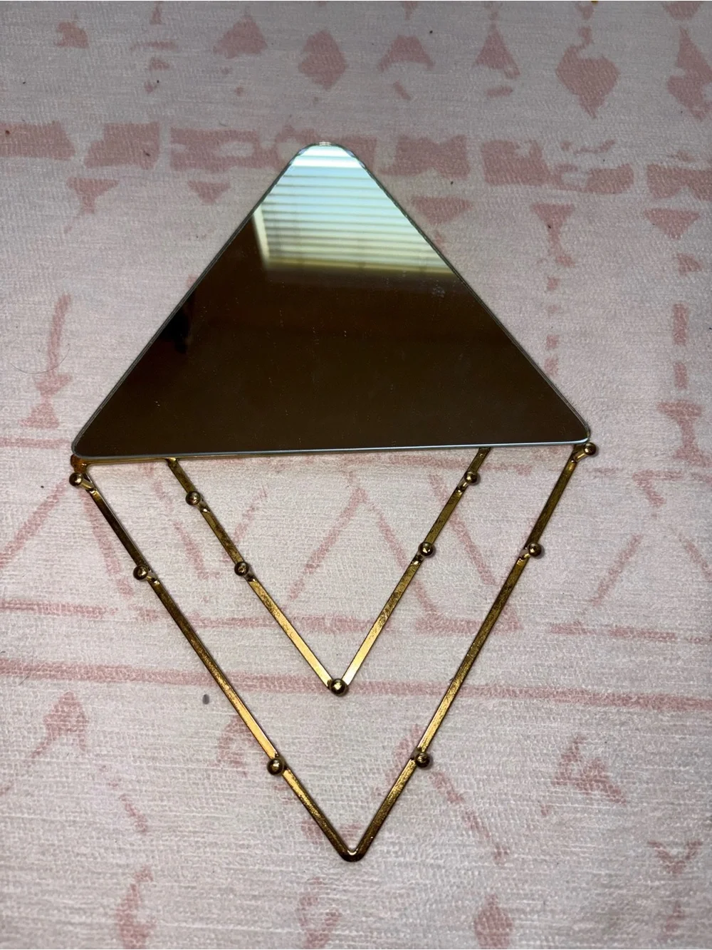 Urban Outfitters Gold Triangle Mirror Wall Hook